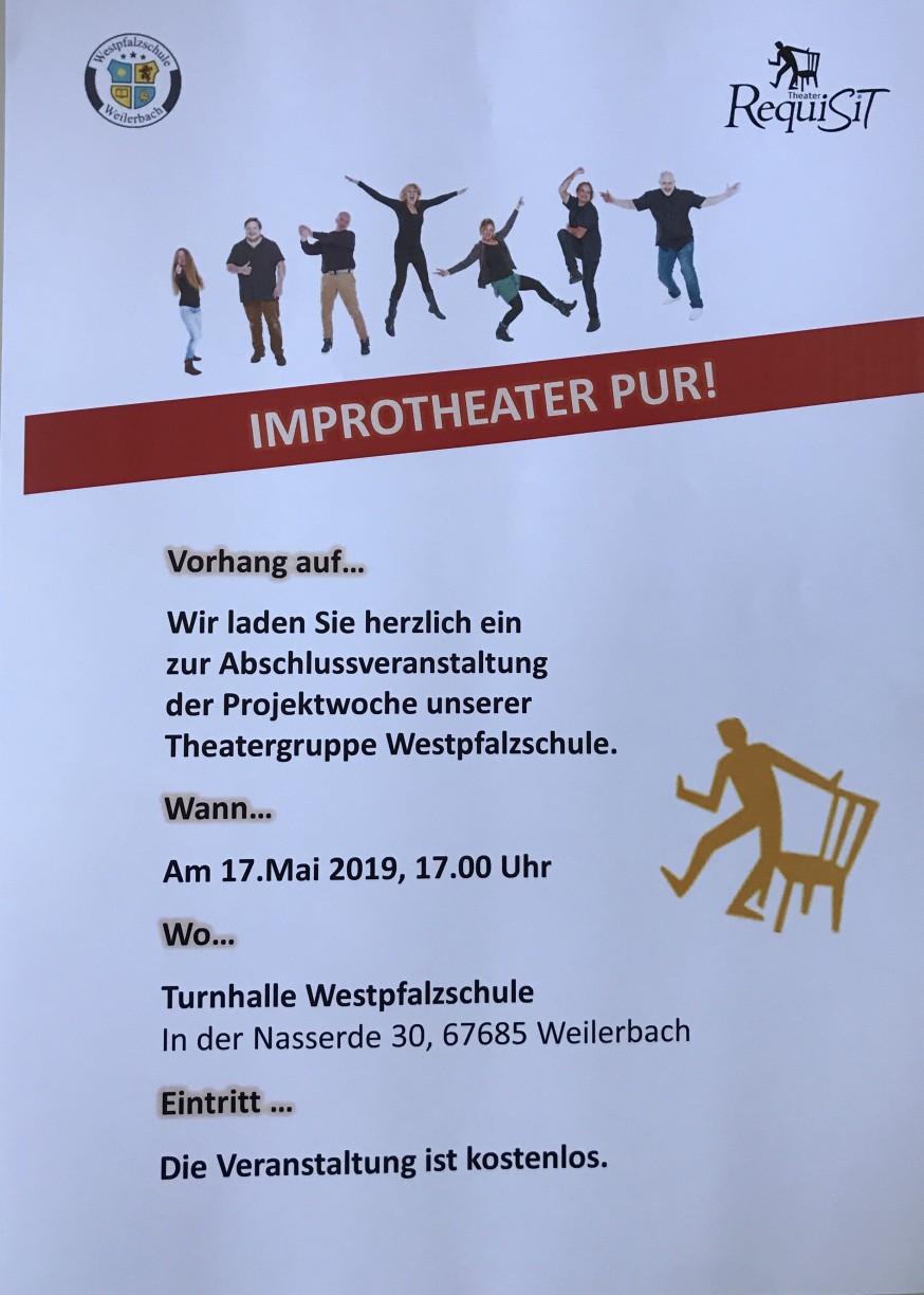 Schülertheateraufführung am 17.05.2019 an der Westpfalzschule